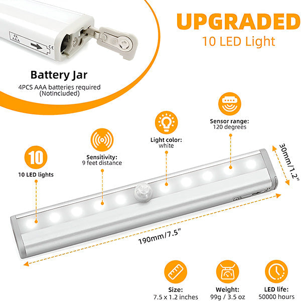 Luz Noturna LED com Sensor de Movimento a Pilhas ( Pague 1 Leve 2 )