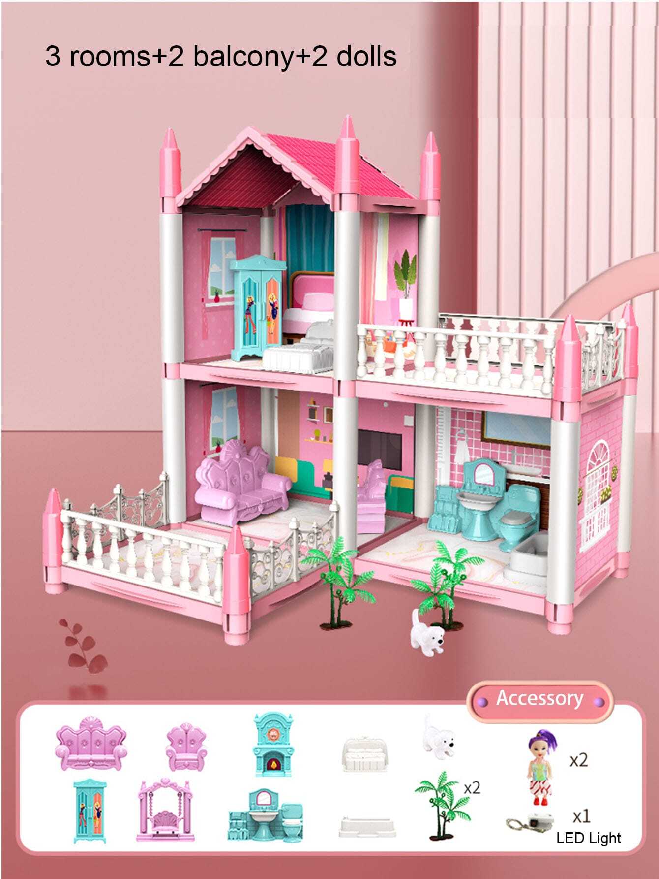 Casa De Boneca, Casa De Sonho Para Meninas Kit De Casa De Boneca