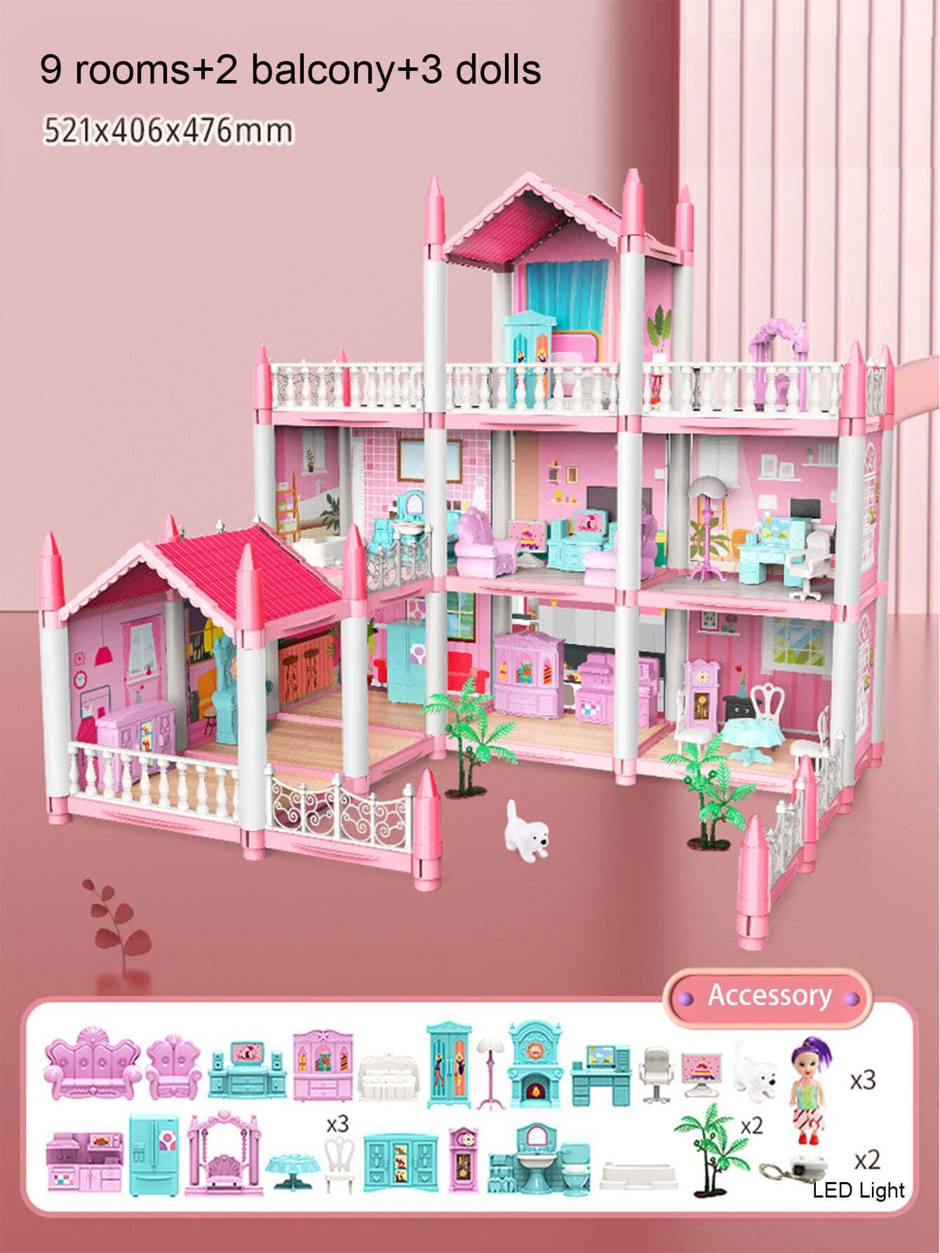 Casa De Boneca, Casa De Sonho Para Meninas Kit De Casa De Boneca