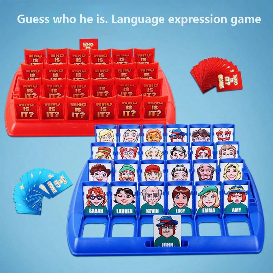 Jogo de Tabuleiro "Quem Sou Eu?" Brinquedos Educativos de Mesa Jogos de Adivinhação em 2 Jogadores Para Famílias Educação Infantil Brinquedos Educativos