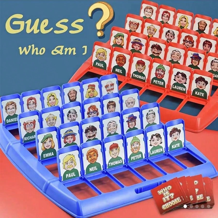 Jogo de Tabuleiro "Quem Sou Eu?" Brinquedos Educativos de Mesa Jogos de Adivinhação em 2 Jogadores Para Famílias Educação Infantil Brinquedos Educativos