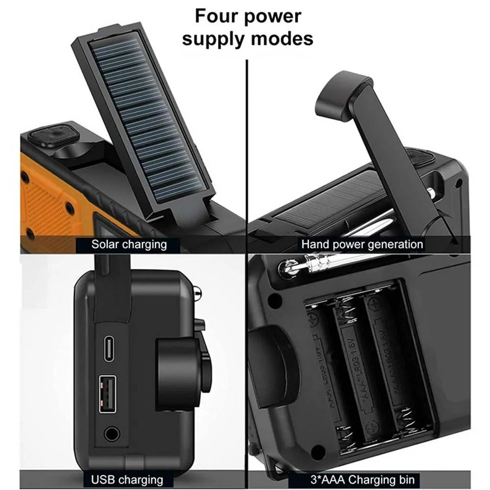 PowerSafe Rádio 3 em 1 – Solar, Lanterna e Power Bank