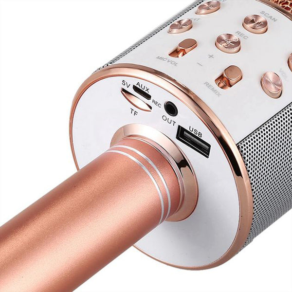 Microfone Bluetooth sem fios para Karaoke