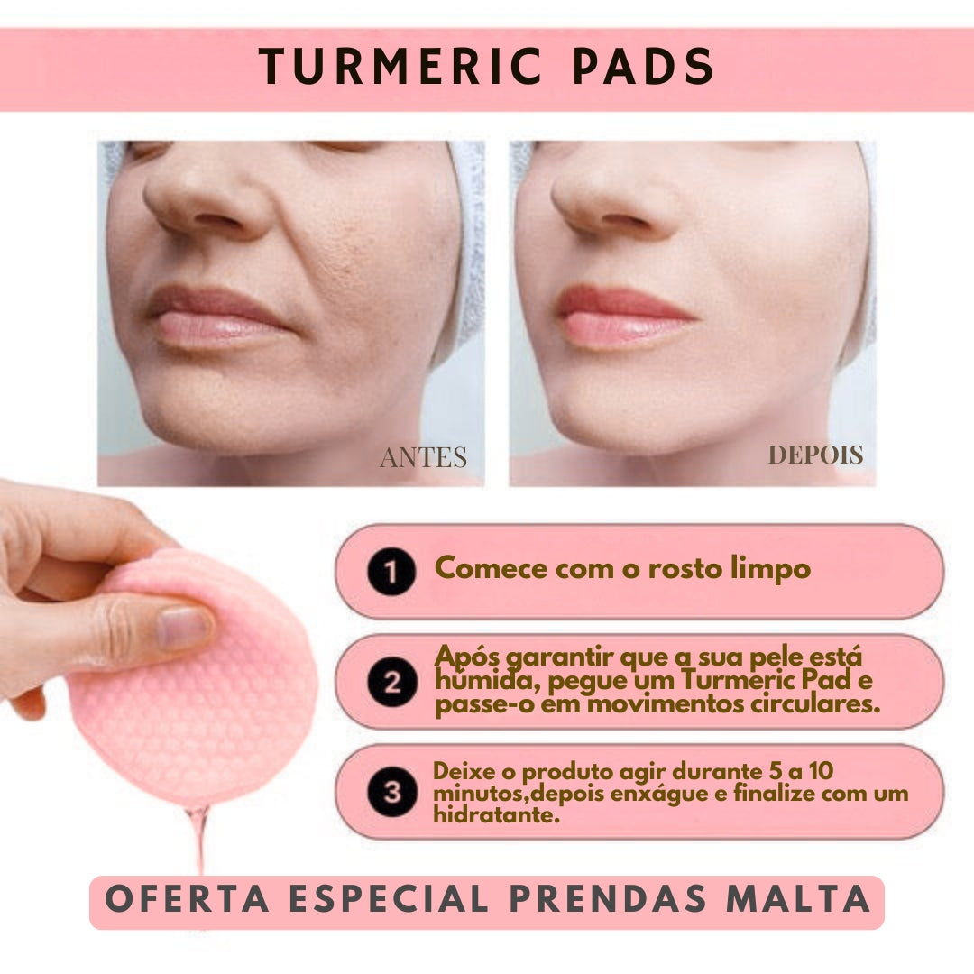Turmeric Pads - Almofadas de ácido kójico e açafrão - Compre 1 e Leve 2 ( Oferta Black-Friday )