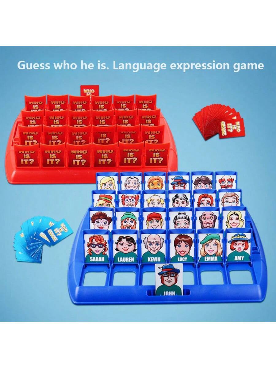 Jogo de Tabuleiro "Quem Sou Eu?" Brinquedos Educativos de Mesa Jogos de Adivinhação em 2 Jogadores Para Famílias Educação Infantil Brinquedos Educativos