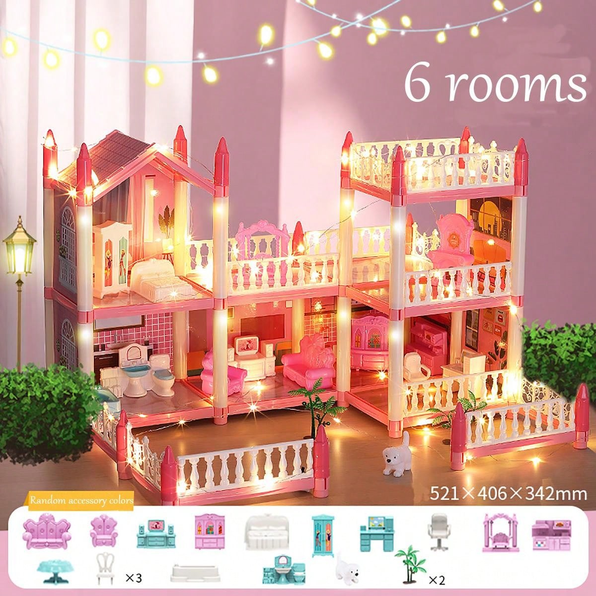 Casa De Boneca, Casa De Sonho Para Meninas Kit De Casa De Boneca