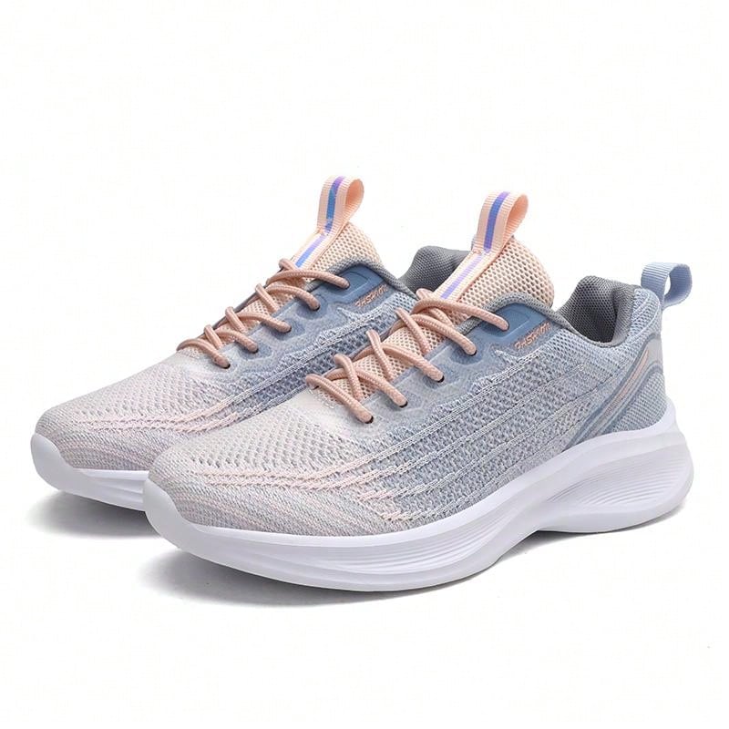 Tênis de Corrida Lace-Up Tecido Plus Size Feminino Esportes