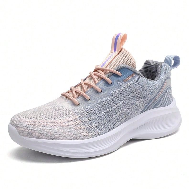 Tênis de Corrida Lace-Up Tecido Plus Size Feminino Esportes