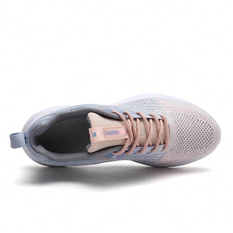Tênis de Corrida Lace-Up Tecido Plus Size Feminino Esportes