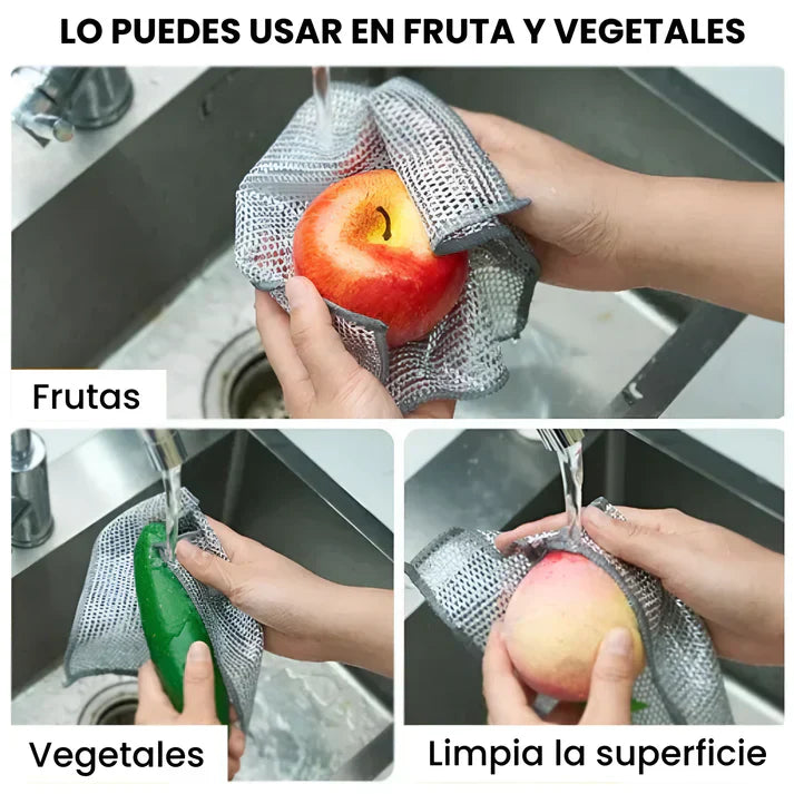 Embalagem de 5 panos de limpeza multiusos